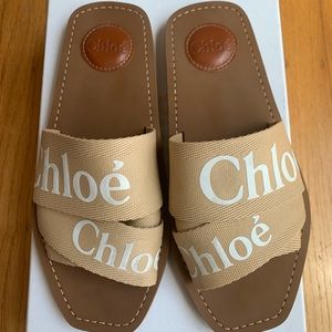 Chloe Logo Slide Sandal